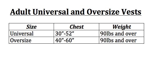 fishing vest size guide